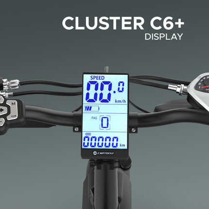 EMotorad Doodle Pro Fat-Tire Foldable Electric Mountain Bike – 250W Rear Hub Motor, 12.75Ah Removable Li-ion Battery, C6+ Display, Front/Rear Lights with Side Indicators 