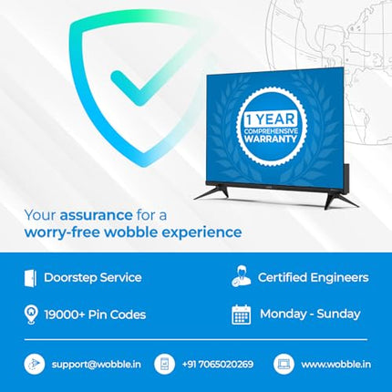 Wobble 80 cm (32 inches) UD Series HD Ready Smart LED Google TV WB32GTAW9216HDFL (Black) 