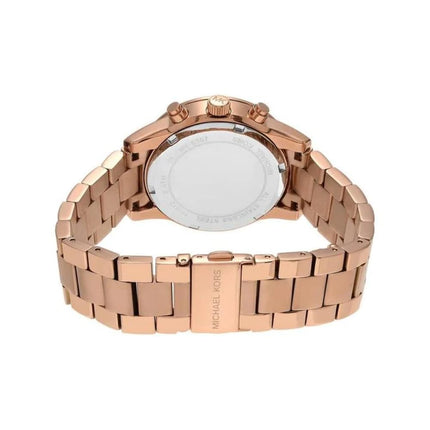 Michael Kors Stainless Steel Analog Gold Dial Women Watch-Mk6357, Rose Gold Band 