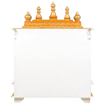 Kamdhenu art and craft Wooden Temple, Pooja Mandir, Pooja Mandap for Home (Red, 18 x 12 x 24 inch) 
