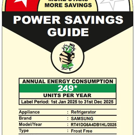 Samsung 396 L, 3 Star, Convertible 5-in-1, Digital Inverter, Frost Free Double Door, Bespoke AI WiFi Enabled Refrigerator (RT41DG6A4DB1HL, Black Matte/Black DOI) 