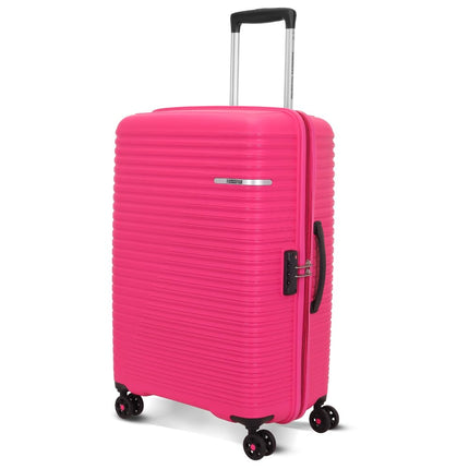 American Tourister Large PP Liftoff+ with TSA Lock & 8 Wheel, 79 CM Hard Check-in Suitcase for Travel/Trolley Bag with Double Wheel for Women & Men - Berry Blast, Pink 