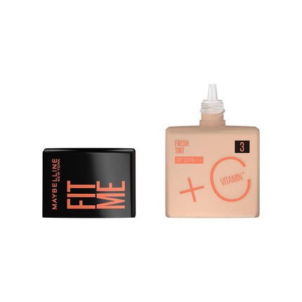 Maybelline New York Liquid Foundation, Lightweight Skin Tint With Spf 50 & Vitamin C, Natural Coverage, For Daily Use, Fit Me Fresh Tint, Shade 03, 30Ml 