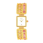 Titan Women's Analog Mother Of Pearl Dial Gold Band Metal Watch 
