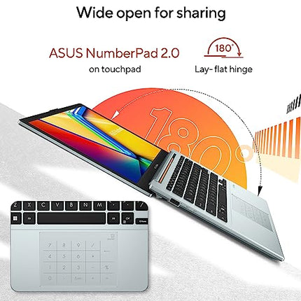 ASUS Vivobook Go 14 (2023), AMD Ryzen 3 7320U, Thin & Light Laptop, 14-inch (35.56 cm) FHD, (8GB RAM /512GB SSD/Windows 11/Office 2021/Alexa Built-in/Grey Green/1.38 kg), E1404FA-NK323WS 