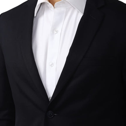 Peter England Neo-Slim Fit Solid Blazer Navy 