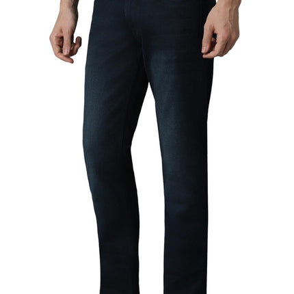 Louis Philippe Men's Slim Jeans (LRDNCSLPR07300_Navy, Mid Rise, 34 