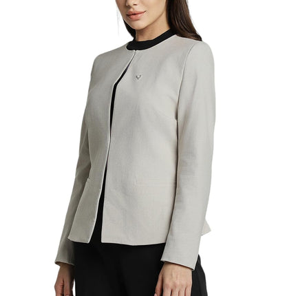 Allen Solly Women's Regular Blazer (AHBZCRGF129185_Grey 