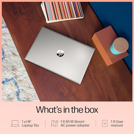HP 15s, 12th Gen Intel Core i5-1235U, 8GB DDR4, 512GB SSD, (Win 11, Office 21, Silver, 1.69kg), Anti-Glare, 15.6-inch(39.6cm) FHD Laptop, Intel UHD Graphics, HD Camera, Backlit Keyboard fy5008TU 