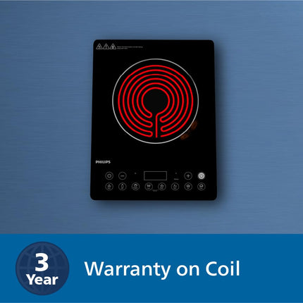 Philips HD4995/00 2100W Induction cooktop with soft touch panel | 11 Preset Menus | 3yrs warranty on coil 