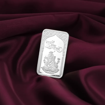 GIVA 999 Sterling Silver Ganesha Bar | Gifts for Women and Men | with Certificate of Authenticity 