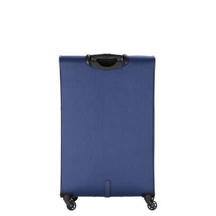 Kamiliant by American Tourister KAM KOJO 79 cms Large Check-in Polyester Soft Sided 4 Wheels 360 Degree Rotation Luggage/Suitcase/Trolley Bag (Blue), Trolley Bags for Travel 