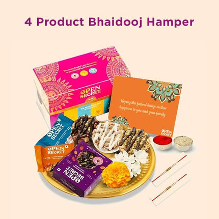 Open Secret Festive Gift Box | Combo of 4 | Cookies Gift Hamper, Cookies, Gift Hamper, Holi Gift Hampers, Gift Set, Corporate Gifts for Employees with Festive Card 