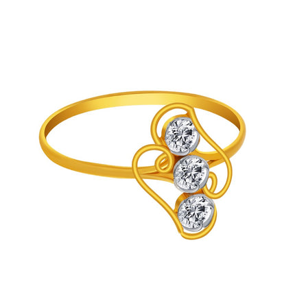 P.C. Chandra Jewellers 14KT Yellow Gold Ring for Women (Size 9) | Diwali, Rakhi Rakshabandhan Gift for Sister/Bhabhi/Women | With BIS-Hallmarked - 0.48 Gram 