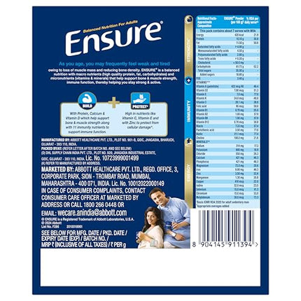 Ensure Complete, Balanced Nutrition Drink For Adults 200g, Chocolate Flavour, Now With A Special Ingredient HMB And 32 Essential Nutrients To Help Build & Protect Muscle Strength 
