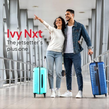 American Tourister Ivy Nxt 55CM Small 4 Spinner Wheels Hard Luggage Polycarbonate Cabin Trolley Bags for Travel with Mounted TSA Lock for Unisex - Pale Turq,Turquoise 