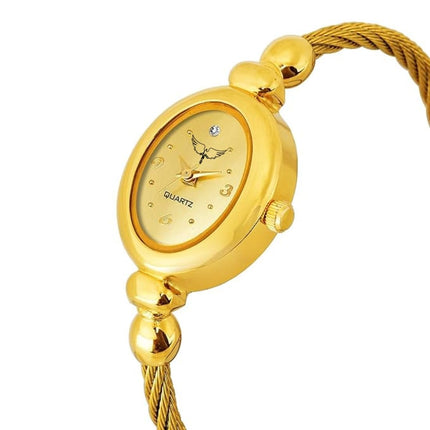 WHITE BIRD Formal Analogue Women's Watch(Gold Dial Womens Standard Gold Colored Strap)-IGP002 (125 IGP - 006 Gold) 