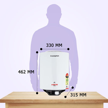 Crompton Arno Neo 15-L 5 Star Rated Storage Water Heater (Geyser) with Advanced 3 Level Safety, National Energy Conservation Award Winner 2023 