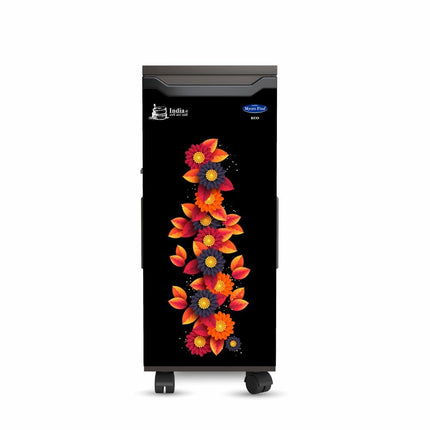 Lucky Mycrofine Eco Orange Flower Atta Chakki, Flour Mill 7 to 8KG Container Capacity Fully Automatic Domestic Ghar Ghanti for Grinding Masala and Grains, with Standard Accessories (0.75 Units/Hr) 