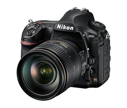 Nikon D850 45.7MP Digital SLR Camera (Black) with AF-S Nikkor 24-120mm F/4G ED VR Lens and 64GB Memory Card 