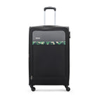 Aristocrat Commander 79Cms Premium Polyester with PVC Coating Soft Sided Check-in 4 Wheels Large Black Spinner Suitcase 