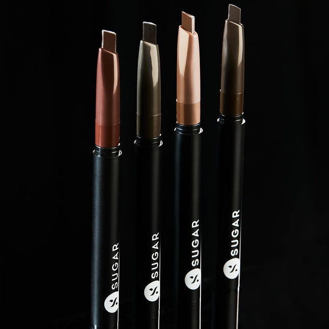 SUGAR Cosmetics Arch Arrival Brow Definer | Brow Pencil with Spoolie | Lasts Upto 12hrs | Pigmented Eyebrow Pencil |Long Lasting & Natural Finish | 3.5gm | Jerry Brown 