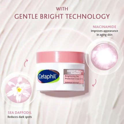 Cetaphil Brightening Night Comfort Cream - 50 g| For Dark Spots, Uneven Skin Tone| Hyaluronic Acid & Niacinamide| Fragrance Free| Dermatologist Recommended 