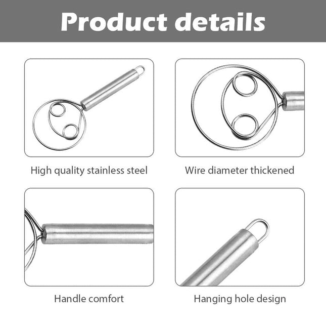 ABTER Atta Kneader Dough Maker with Stainless Steel Food Processor Roti Atta Blender Beater Manual Flour Mixer for Egg, Bread, Cake, Pastry, Pizza Dough 