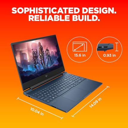 HP Victus, AMD Ryzen 5 5600H, NVIDIA RTX 3050, 16GB DDR4, 512GB SSD (Win11, Office21, Blue, 2.37kg) 144Hz, 9MS, IPS, 15.6-inch(39.6cm) Gaming Laptop, Backlit kb, Enhanced Cooling, fb0106AX/Fb0112AX 