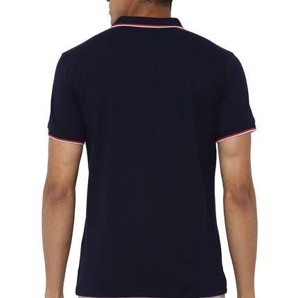 Allen Solly Men's Cotton Regular Fit Polo T-Shirt (ASKPQRGFW82524_Navy_Large) 
