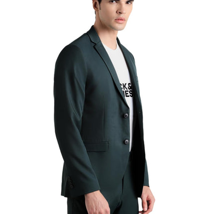 JACK & JONES Slim Fit Blazer(12250242_Darkest Spruce_52) 
