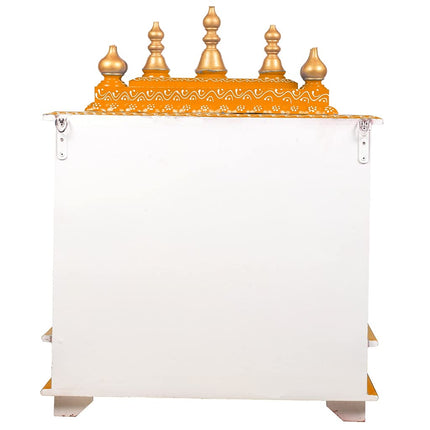 Kamdhenu art and craft Hardwood Wooden Temple/Pooja Mandir for Home (Multicolour), 8.66 Inch 