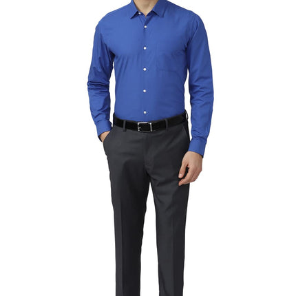 Peter England Men's Slim Fit Shirt (PESFMSLBT24893_Medium Blue 40) 