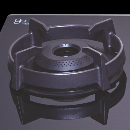 Whirlpool 75cm 3 Burner Auto Ignition Hob | EVOLVE HYBRID HD 753 BRASS | 8mm Toughened Glass | Forged Brass Burners | Black Glass Finish | 10-Year Glass & 5-Year Burner & Valve Warranty 