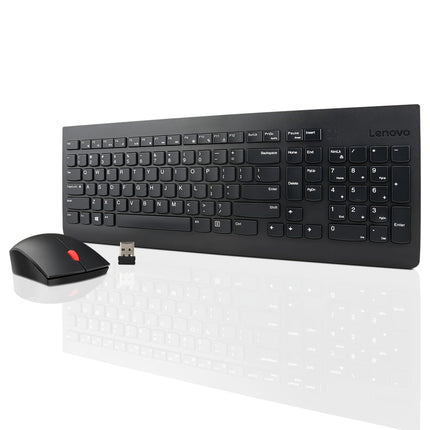 Lenovo 510 Wireless Keyboard and Mouse Set, 2.4 GHz Nano USB Receiver, Full Size, Island Key Design, Left or Right Hand, 1200 DPI Optical Mouse, GX30N81775, Black 
