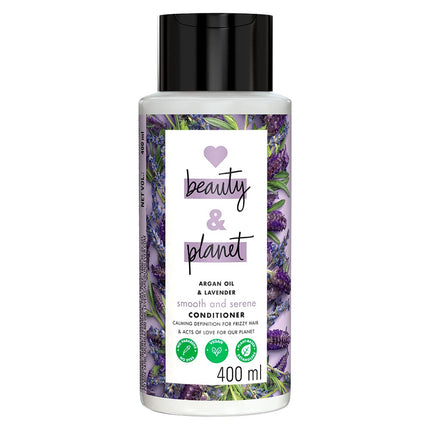 Love Beauty & Planet Argan Oil and Lavender Paraben Free Smooth and Serene Conditioner|| No Parabens|| No Dyes|| 400ml 