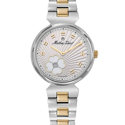 Mathey-Tissot Stainless Steel Analog Silver Dial Women's Watch-D1089Byi, Band Color-Two-Tone 
