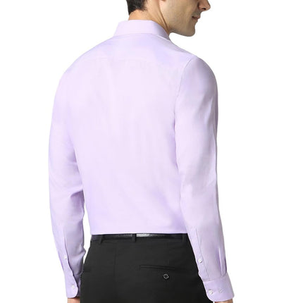 Peter England Men's Slim Fit Shirt (PESFWSLPJ26578_Size(40) Lilac 