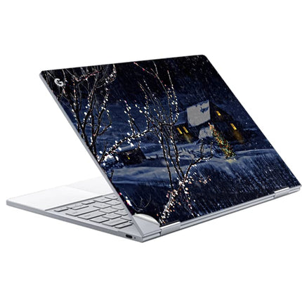 GADGETS WRAP Printed Vinyl Top Only Skin Sticker Decal for Google PixelBook - Dark Winter Cabin