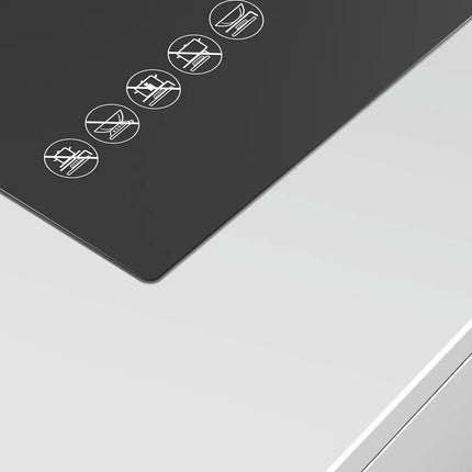 Bosch Built in Gas Hob Black Tempered glass Glass 3 Burner Auto Ignition 70 cm 2 Mini Triple Ring Brass Burner and 1 Double Ring Brass (PMD83D31NX) 