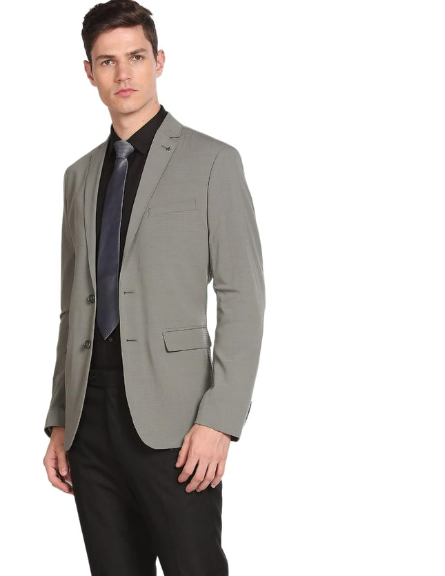 Arrow Men's Tailored Regular Fit Seersucker Blazer (ARAFBZ5067_Sage Green 
