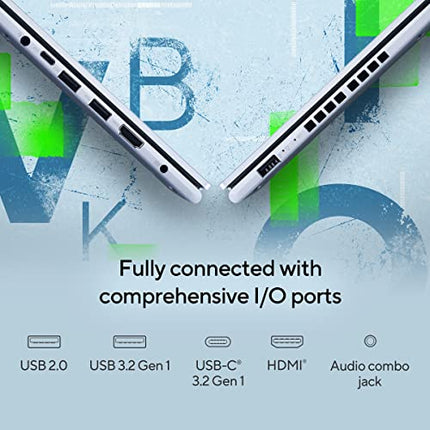 ASUS VivoBook 15 (2022), Intel®Core i3-1215U 12th Gen, 15.6" (39.62 cm) FHD, Thin and Light Laptop (8GB/512 SSD//Windows 11/Office 2021//Backlit KB/Icelight Silver/1.7 kg), X1502ZA-EJ322WS 