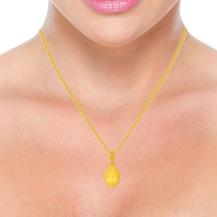 P.C. Chandra Jewellers 22KT (916) Yellow Gold Lord Ganesha Gold Pendant (Without Chain) For Girls & Women - 1.25 Grams 