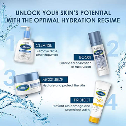 Cetaphil Optimal Hydration Daily Cream 50g | Lightweight Moisturizer & Fast Absorption | Hyaluronic Acid, Blue Daisy Extract, Niacinamide 