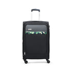 Aristocrat Commander 69Cms Premium Polyester with PVC Coating Soft Sided Check-in 4 Spinner Wheels Medium Black Suitcase 