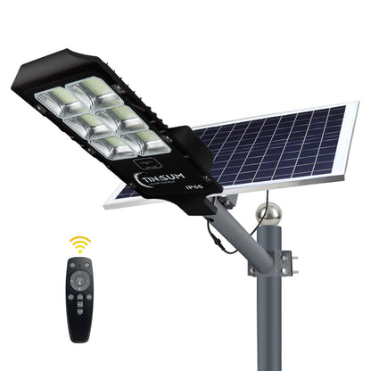 600W Solar Flood Street Lights Outdoor,Solar Security Lights 30000 Lumens Dusk to Dawn Solar Powered Led Lighting IP66 Waterproof Pole Light with Motion Sensor for Parking Lot,Stadium,Garden,Yard 