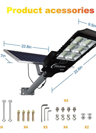 600W Solar Flood Street Lights Outdoor,Solar Security Lights 30000 Lumens Dusk to Dawn Solar Powered Led Lighting IP66 Waterproof Pole Light with Motion Sensor for Parking Lot,Stadium,Garden,Yard 