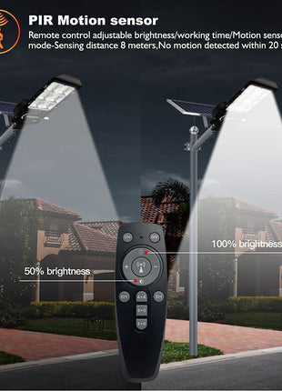 600W Solar Flood Street Lights Outdoor,Solar Security Lights 30000 Lumens Dusk to Dawn Solar Powered Led Lighting IP66 Waterproof Pole Light with Motion Sensor for Parking Lot,Stadium,Garden,Yard 