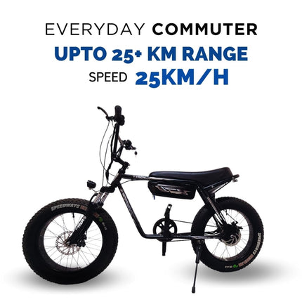 VIGOREBIKE ZX Fat Tyre 20 x 400 Inches Lithium Ion E-Moto Bike 35 KM Range 36V Battery (White) 