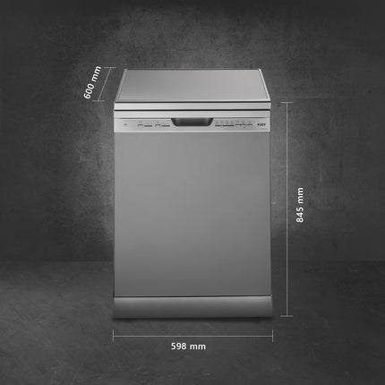 KAFF Centra 12 Place Settings Free Standing Dishwasher with Digital Display, 3 Stage Filtration (DW Centra 60, Silver) 